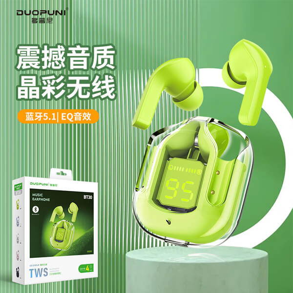 DUOPUNI TWS BT30 Wireless Transparent Bluetooth  Headset With ...