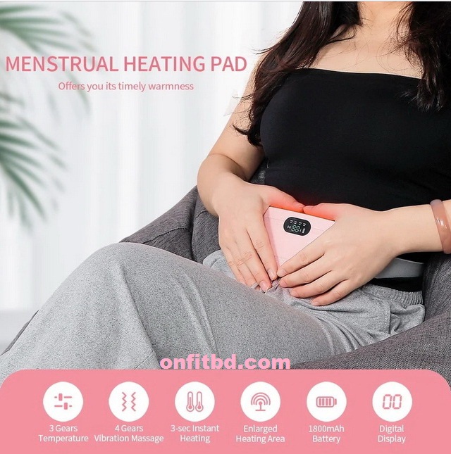 Heating Pad for Period Cramps & Vibration Slimming Massage Belt Vibration Machines Menstrual Heated 