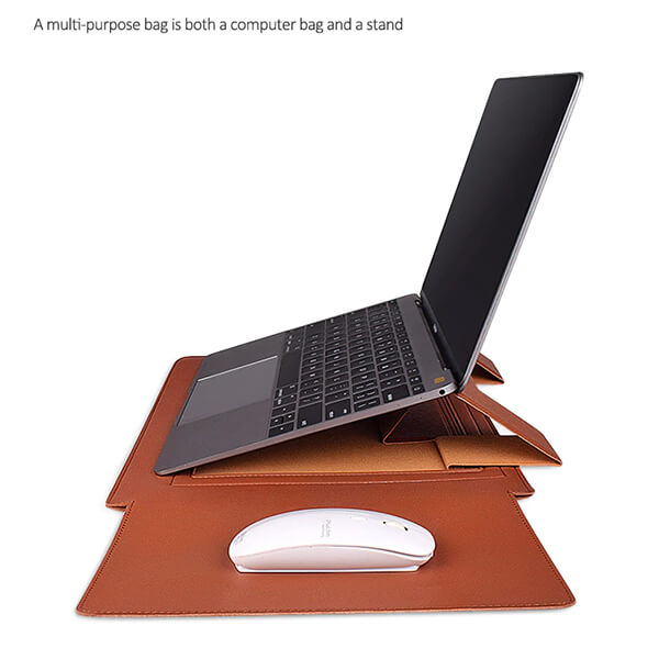 Multi-functional Leather Case Stand, Laptop Sleeve